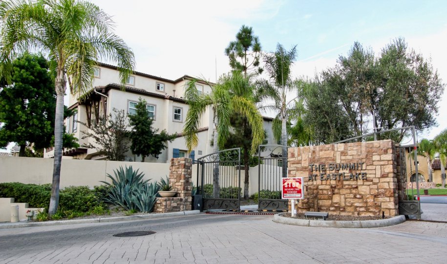 The front gates of Summit at Eastlake, Chula Vista, CA