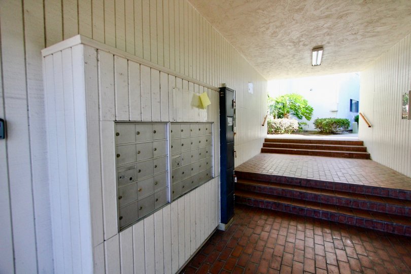 A public locker under a covered walkway in the Bayview Terrace community.