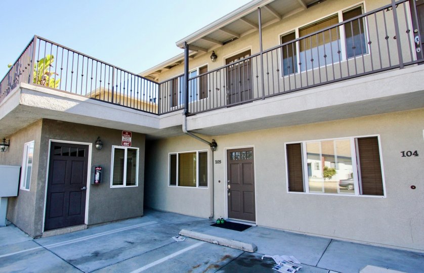 Two story housing buildings at Bella Vista in College Area California