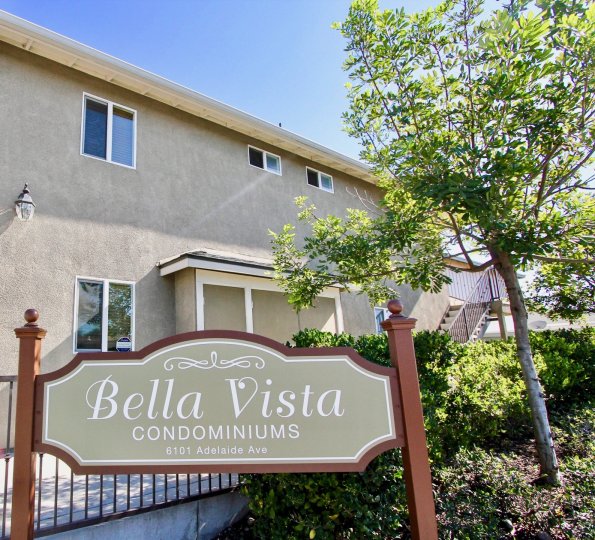 a sunny day in the bella vista with a building that is numbered as 6101