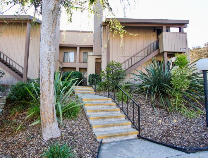 Two story townhomes at College Grove Village in College Area California