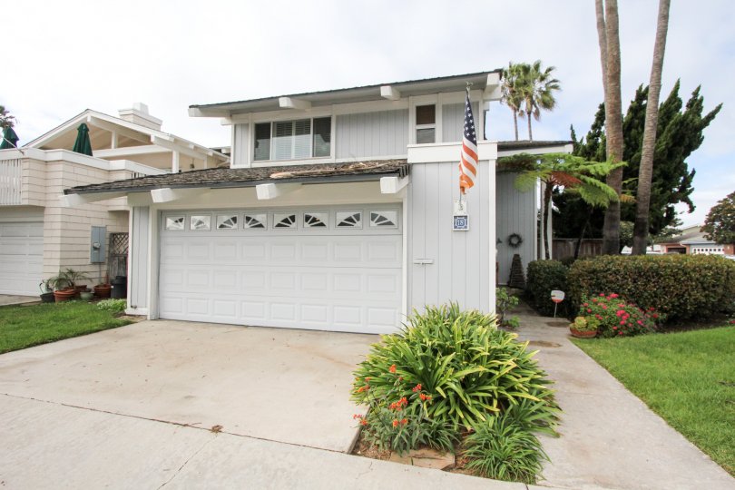 Garage attached to residence at Bahama Village in Coronado California