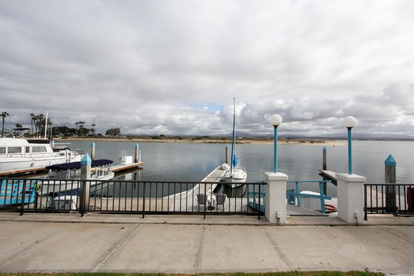 A view off the docks at Coronado Cays in Coronado, CA