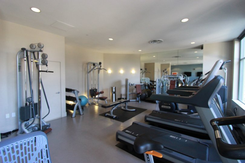 An excercise room of Aria located in Down Town San Diego.