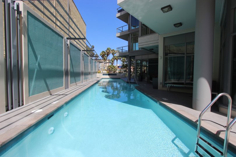Secluded pool at Aria in Downtown San Diego, California.