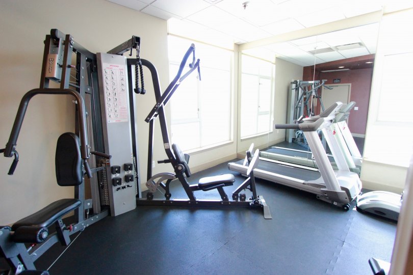 A community gym in DIamond Terrace of Downtown San Diego California.