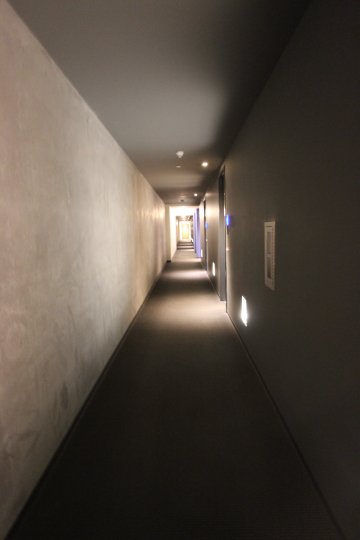 A hallway in a building in Fahrenheit Downtown San Diego CA.