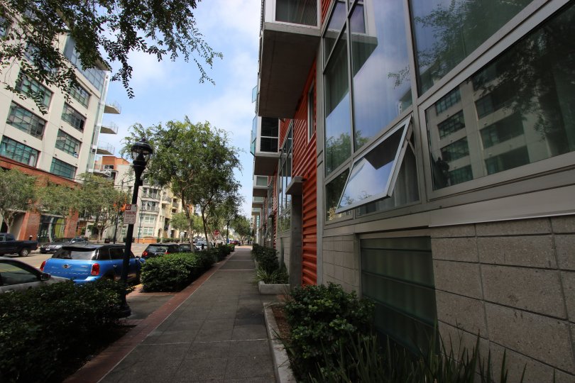 Beautiful downtown view of the San Diego Fahrenheit community