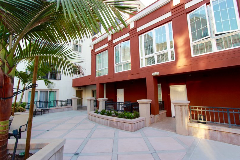 Beautiful outdoor courtyard in the Gaslamp City Square district in Downtown San Diego