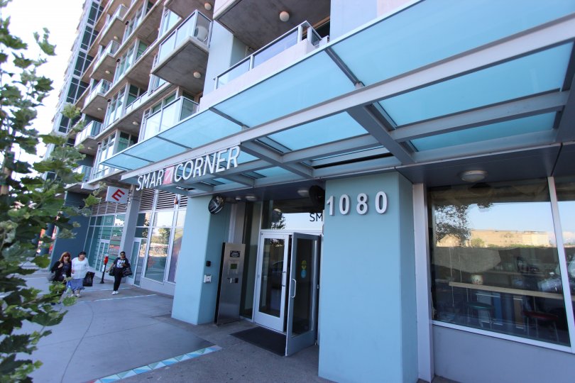 an apartment complex named Smart Corner in downtown San Diego