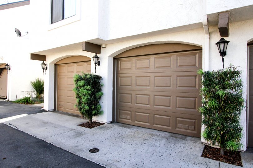 Two garages attached to residence at Beach Street in El Cajon California