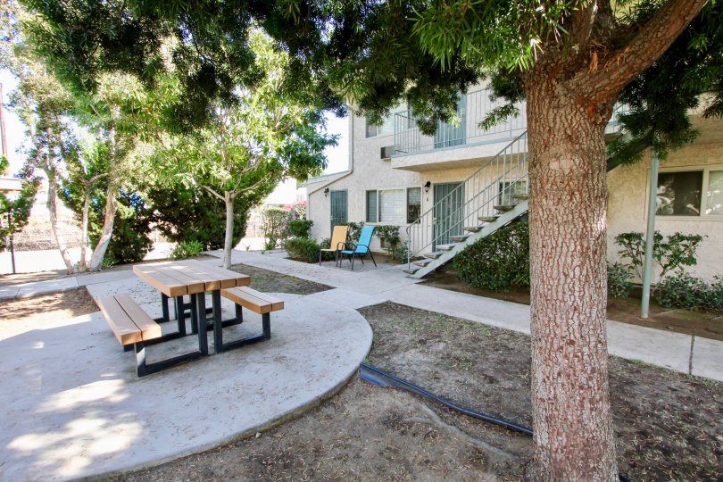 Picnic Tables at Emerald Estates in El Cajon California