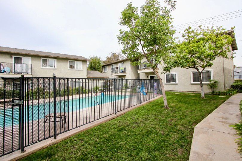 The swim area at the Naranca Villas apartments in El Cajon, CA