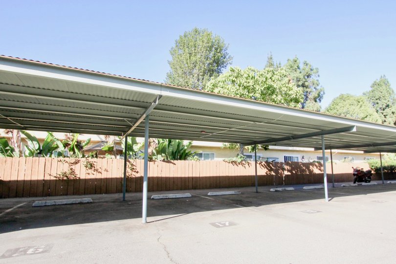 Broadway Pines, Escondido  , California, car parking, low shed