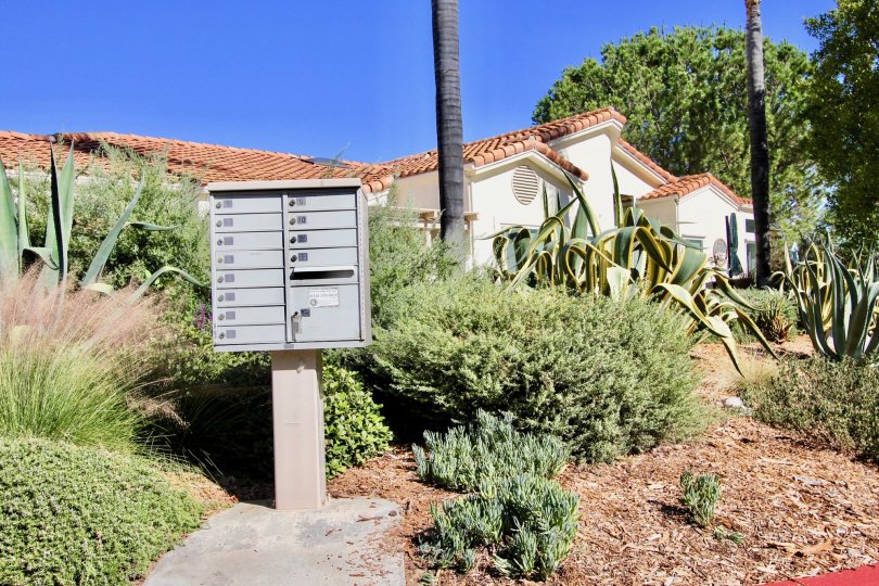 Community mailboxes in Castle Creek Villas in Escondido, California