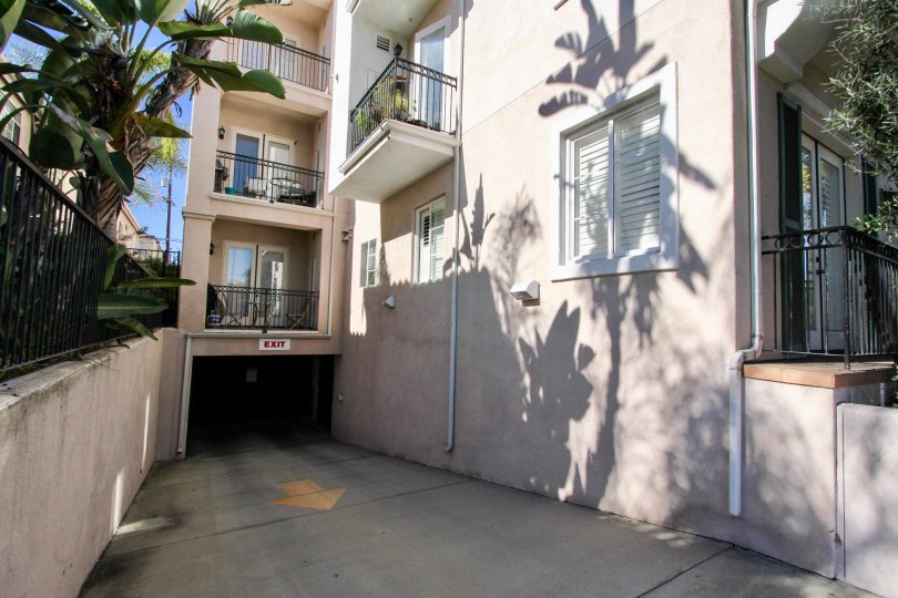 Beautiful apartment with trees around in front of Apartment