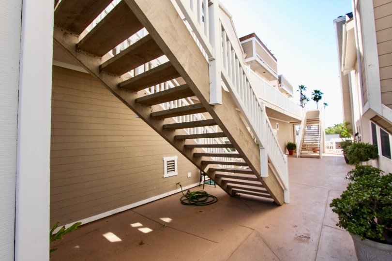 A shady staircase on a sunny day in Imperial Beach.