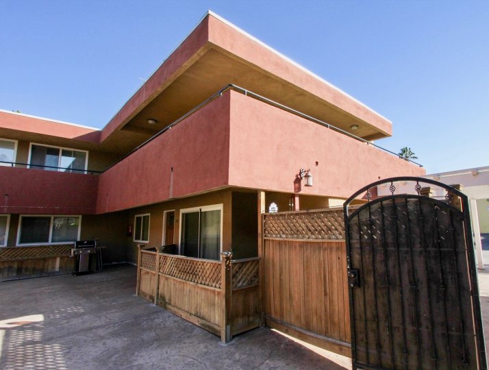 Two story residential housing with security gate at Willow Bay in Imperial Beach California