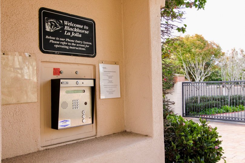 Phone Entry System in the Black Horse at the Entrance