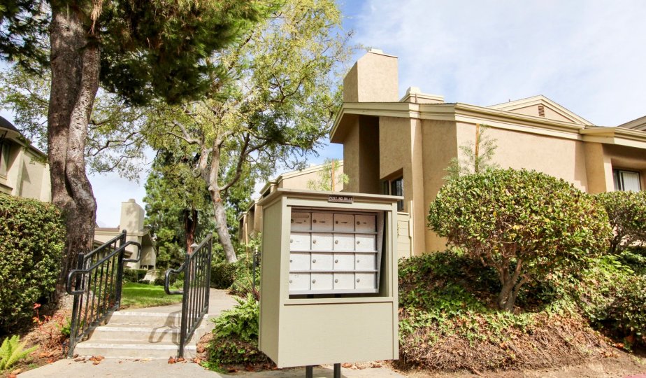 Check for mail outside the Eastbluff estates in La Jolla California