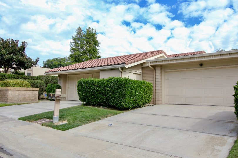 Single story homes with garages inside the El Dorado II community in La Jolla CA