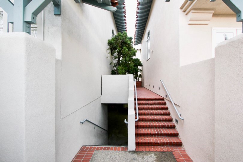 Stair case having nice cellar approach for villas in Villas of Ivanhoe of La Jolla
