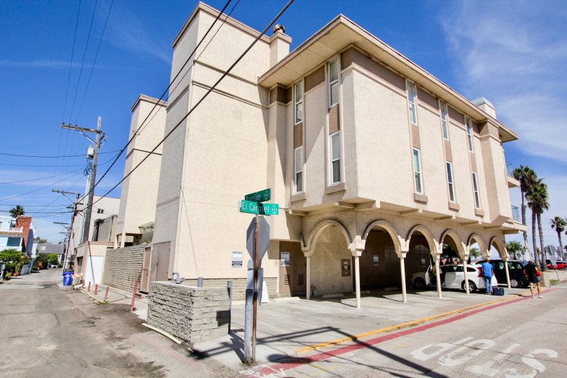 Two story home with arches under it at 3500 Bayside Walk in Mission Beach ca