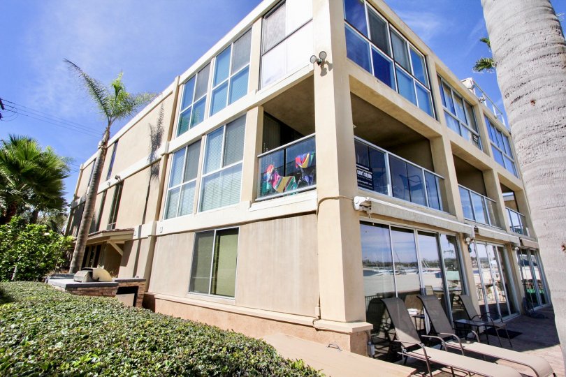 Balconies surrounded by Glass at the Carmel Villas.