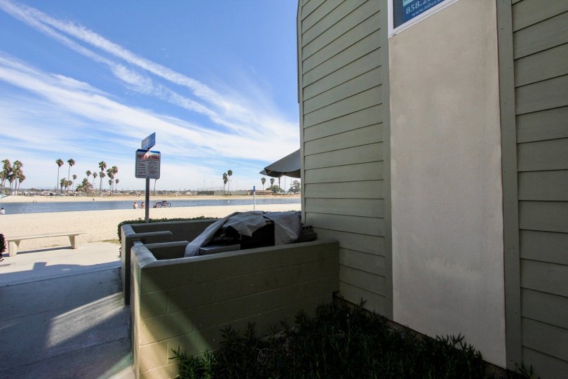 Beach view from Franklin Shores in Mission Beach, California