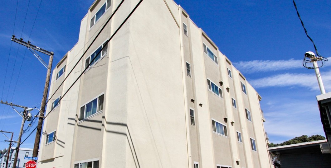 An apartment building in the Sanata Clara community in Mission beach California.