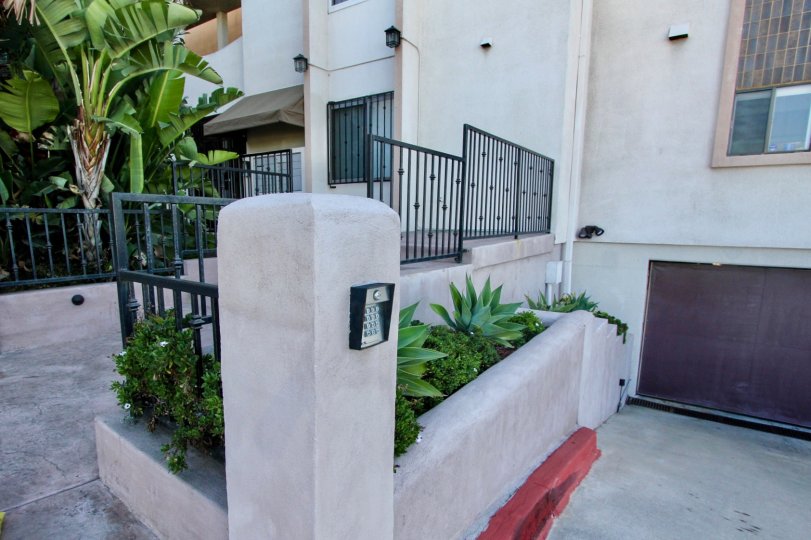 A beautiful front view of the Columbia Heights homes with a keypad