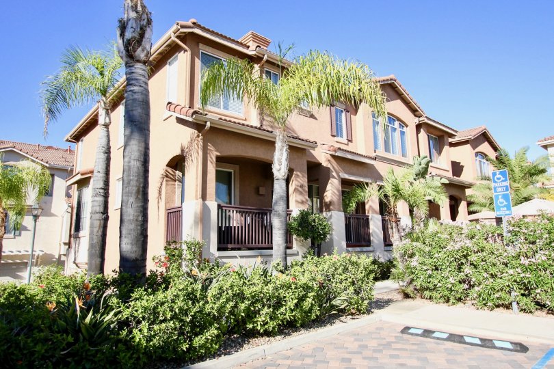 A sunny outdoor shot of a Mission Gate home in Mission Valley, California
