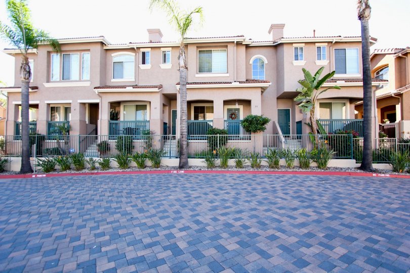 A sunny day in the area of Mission GAte, fence, palm tree, bush, door