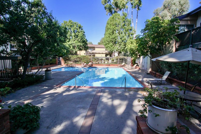Its very shady in the pool area at Park Villas North.