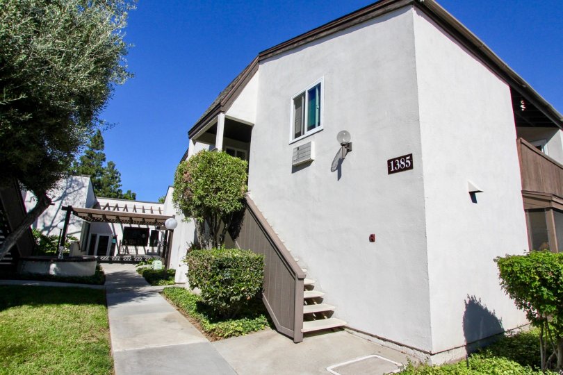 Park Villas South ,Mission Valley ,California, white building,pathway