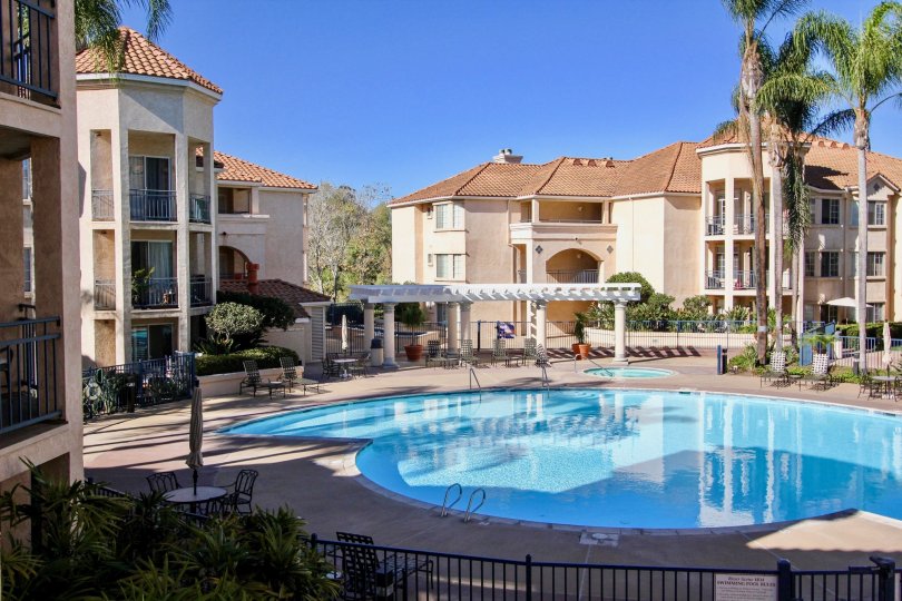 A pool in a complex in River Scene in Mission Valley CA.