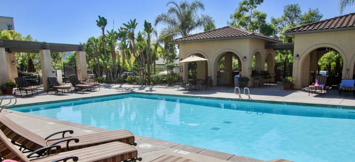 A bright and sunny day by the pool at The Missions at Rio Vista.
