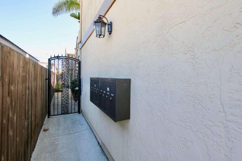 An alley view of Wilson Villas in Normal Heights, California.