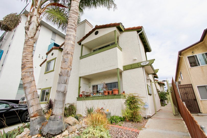 Private balconies at Grim Townhomes in North Park, California