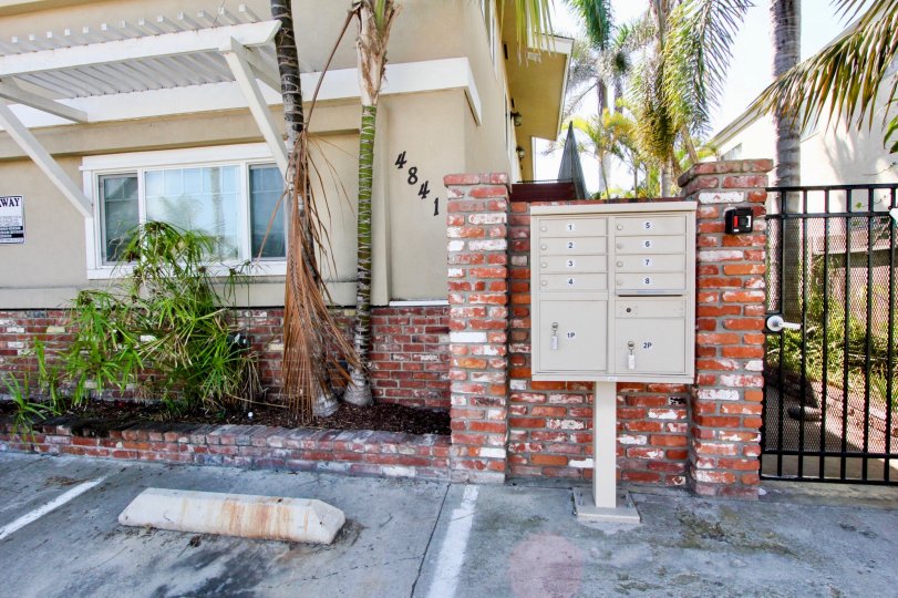 Postal box is fix inside like a Brick cover in 4841 Del Monte Ave