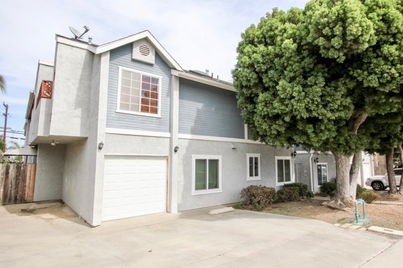 Garage ad driveway of apartment at Montalvo Villas in Ocean Beach, Ca.