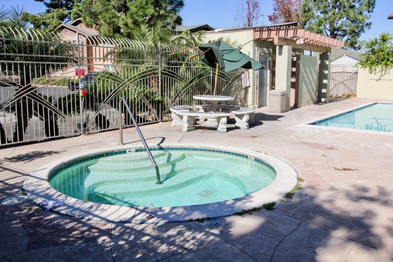 Swimming pool and semi swimming pools in same compound and nice fountain in Lakeshore Villas.