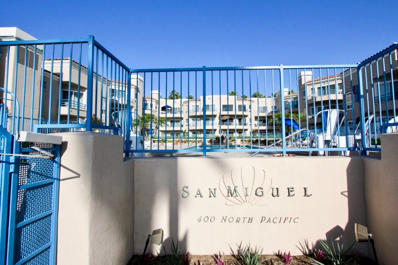 A viiew of the private entrance at the San Miguel IV apartment complex on North Pacific.