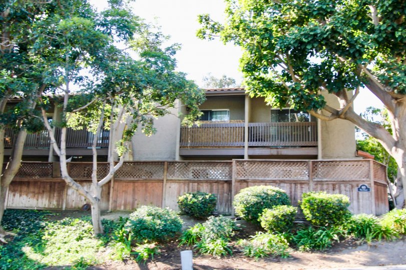 A view of a low-rise townhouse in the Vine Villas community.