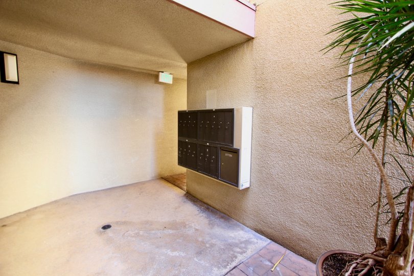 Covered and light communal mailbox area in Point Loma