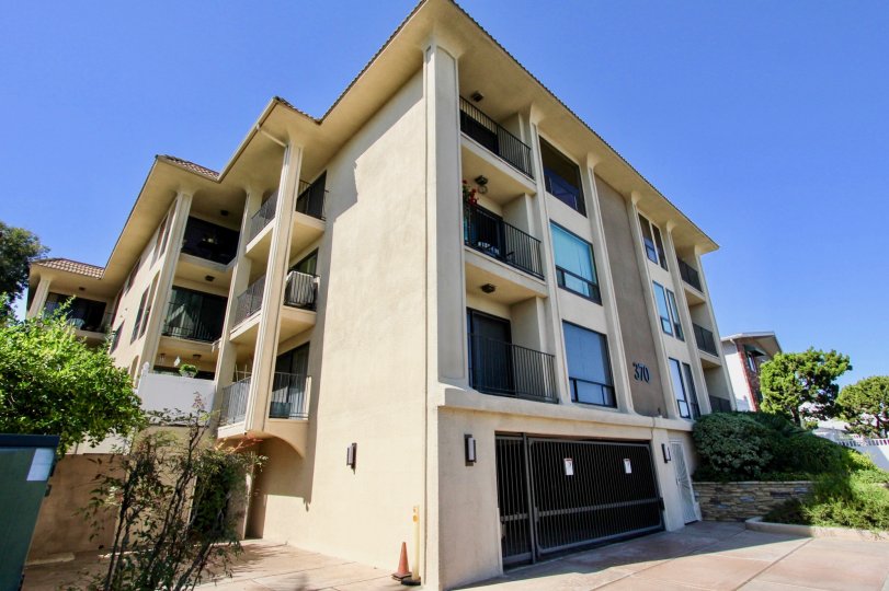 A three level condominium La Playa Towers in Point Loma CA