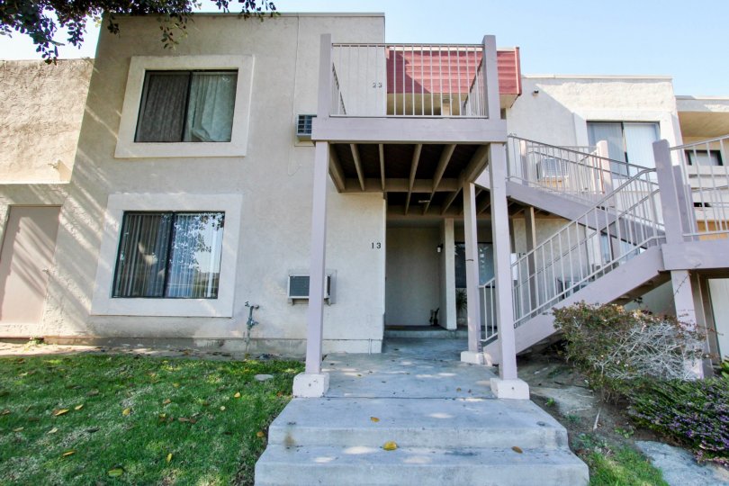 THE 13 APARTMENT IN THE AUTUMN HEIGHTS WITH THE UPSTAIRS, GRASSLAND, TREE, AIR CONDITIONER