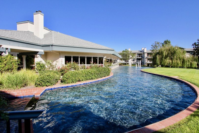 Chateau Creme Building with Large Pool San Marcos California