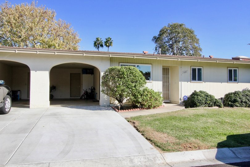 Two archways inside Lake San Marcos Villas at San Marcos California