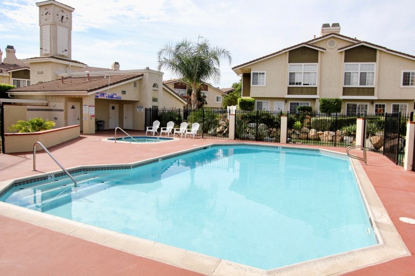 The Lakes  , Santee , California,swimming pool,black fence